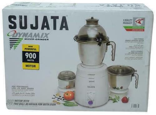 Sujata Dynamix 900 Watt Mixer Grinder with 3 Jars (Indian Plug)