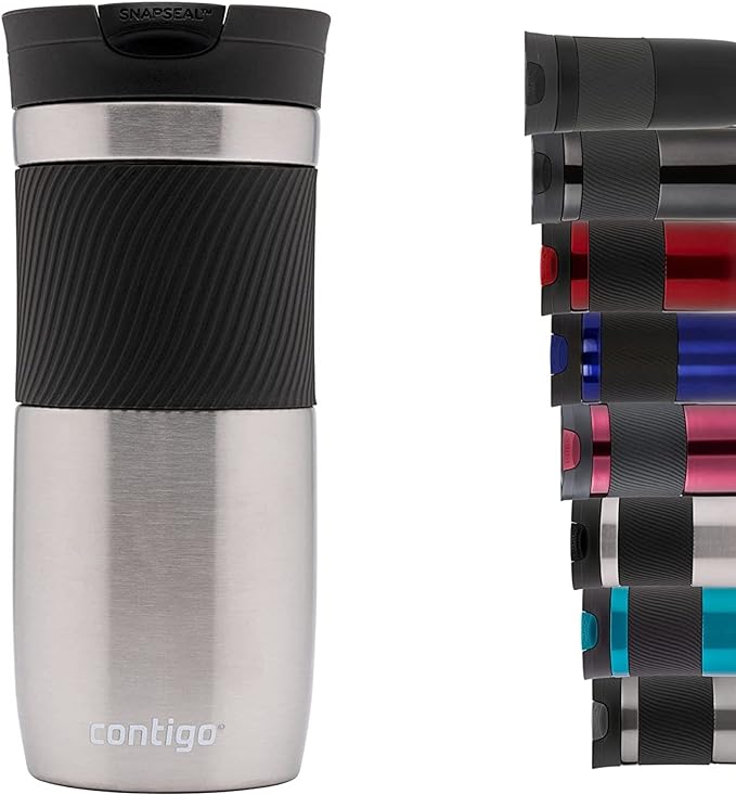 Contigo Byron Snapseal Travel Mug | Stainless Steel Thermal Mug | Vacuum Flask | Leakproof Tumbler | Coffee to Go Mug with BPA Free Easy-Clean Lid